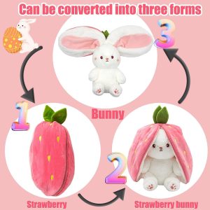 🐰easter early sale 49% off🍓strawberry bunny transformed into little rabbit🎀 fruit doll plush toy
